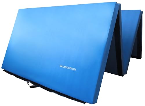 Extra Thick 4'x8'x2" High Density Gym Mat - Foldable Exercise Mat For Gymnastics & Aerobics