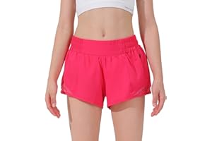 Aurefin Girls Athletic Shorts, Lightweight Running Shorts for Teen Girls Kids Sports Active Short with Zip Pocket and Elastic