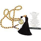 Saint Benedict Home Blessing Door Hanger with Wood Beads and Tassel Prayer Card Protection Set