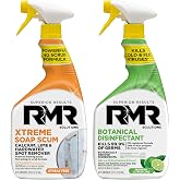 RMR Fresh Start System &ndash; Xtreme Soap Scum Remover + EPA-Registered Botanical Disinfectant Cleaner, Bathroom Cleaning &amp; Disinfecting Bundle for Shower, Tub, Tile &amp; Surfaces, 2&ndash;32 Oz Bottles
