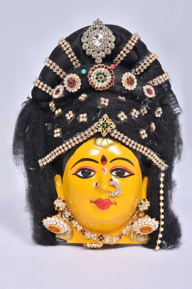 Daedal Crafters- Varamahalakshmi face mask with Hairdo (Fiber)