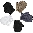 Boao 5 Pairs Kids Mittens Toddler Stretch Full Finger Knitted Gloves Winter Warm Gloves for Boys and Girls Supplies