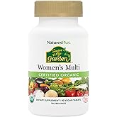 NaturesPlus Source of Life Garden Women’s Multivitamin - 90 Tablets - Supports Energy & Healthy Immune System - USDA Certified Organic, Non-GMO, Vegan, Gluten Free - 30 Servings
