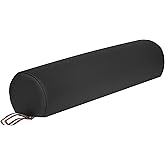 Master Massage 6"x26" 3/4 Round Massage Bolster - Black | Premium Support Pillow for Professional & Home Use
