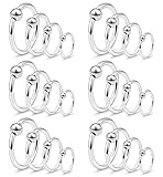Ftovosyo Tragus Hoop Earrings Surgical Steel 12g