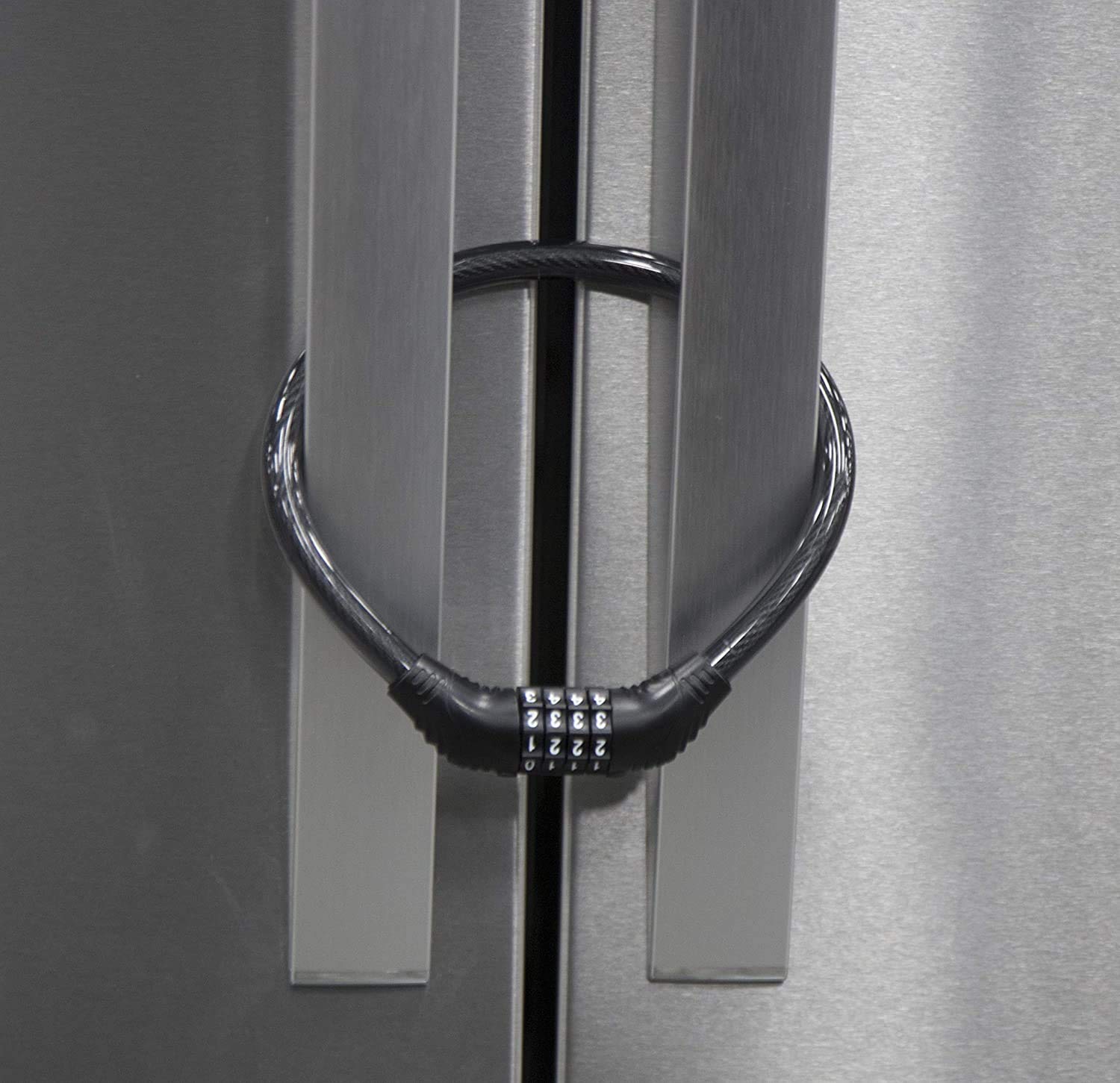 Urban August Fridge Lock: Multi-Functional Cable Combination Lock, for French-Door Refrigerators and Cabinets (Two) — image 1