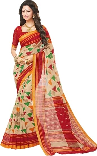 Women's Cotton;Silk Saree Blouse Piece (SAMUDRIKA-6_ Multicolored)