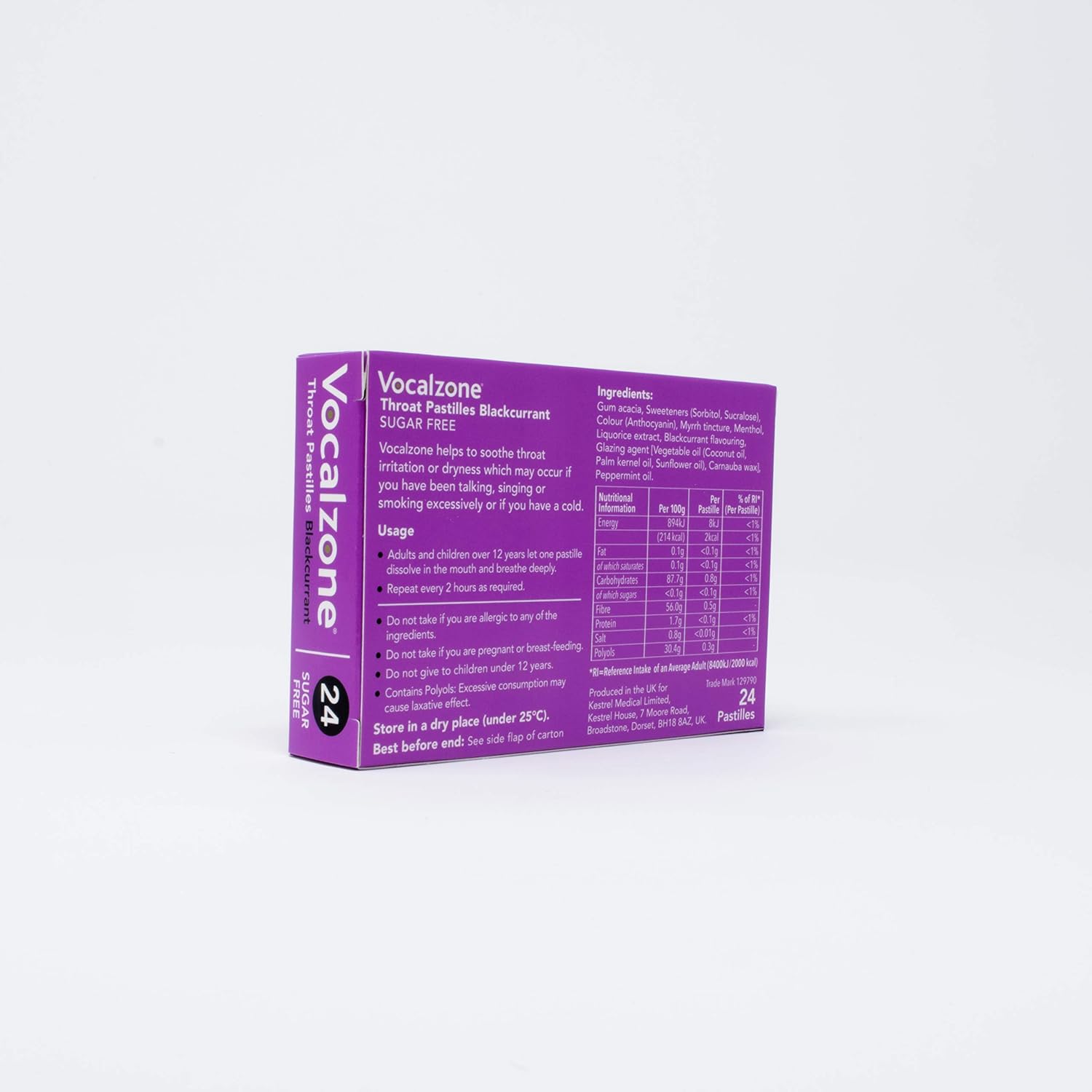 Vocalzone Throat Pastilles Blackcurrant Sugar Free 3 Packs 24- for Sore Throats and Hoarseness When Overusing Your Voice. Produced and Sold in the United Kingdom Since 1912 - Image 4