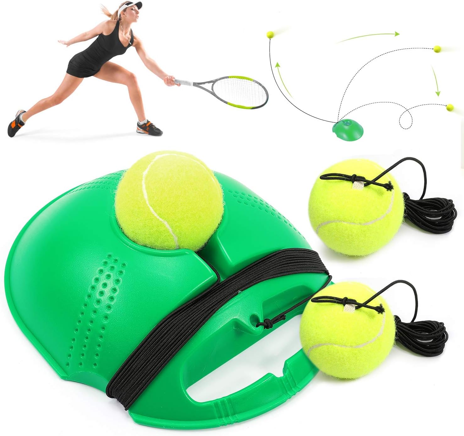 Tennis Trainer Rebound Ball with Rope Portable Training Equipment