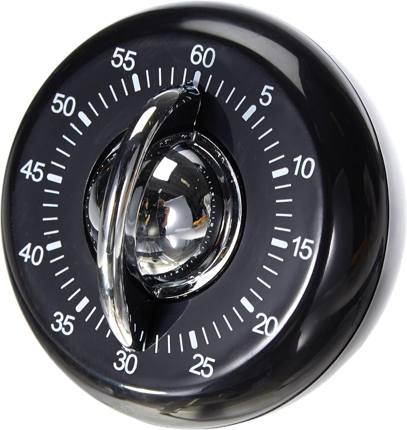 Judge Kitchen Classic Timer Black 60 Minute Wind Up Cooking Timer