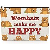 Wombats Makeup Bag Friendship Gift for Women Wombat Lover Cosmetic Bag Birthday Christmas Graduation Present for Bear Lover Friend Sister Daughter Travel Pouch Thank You Present for Animal Lovers