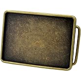Buckle Rage Rectangle Blank Belt Buckle Large Bronze