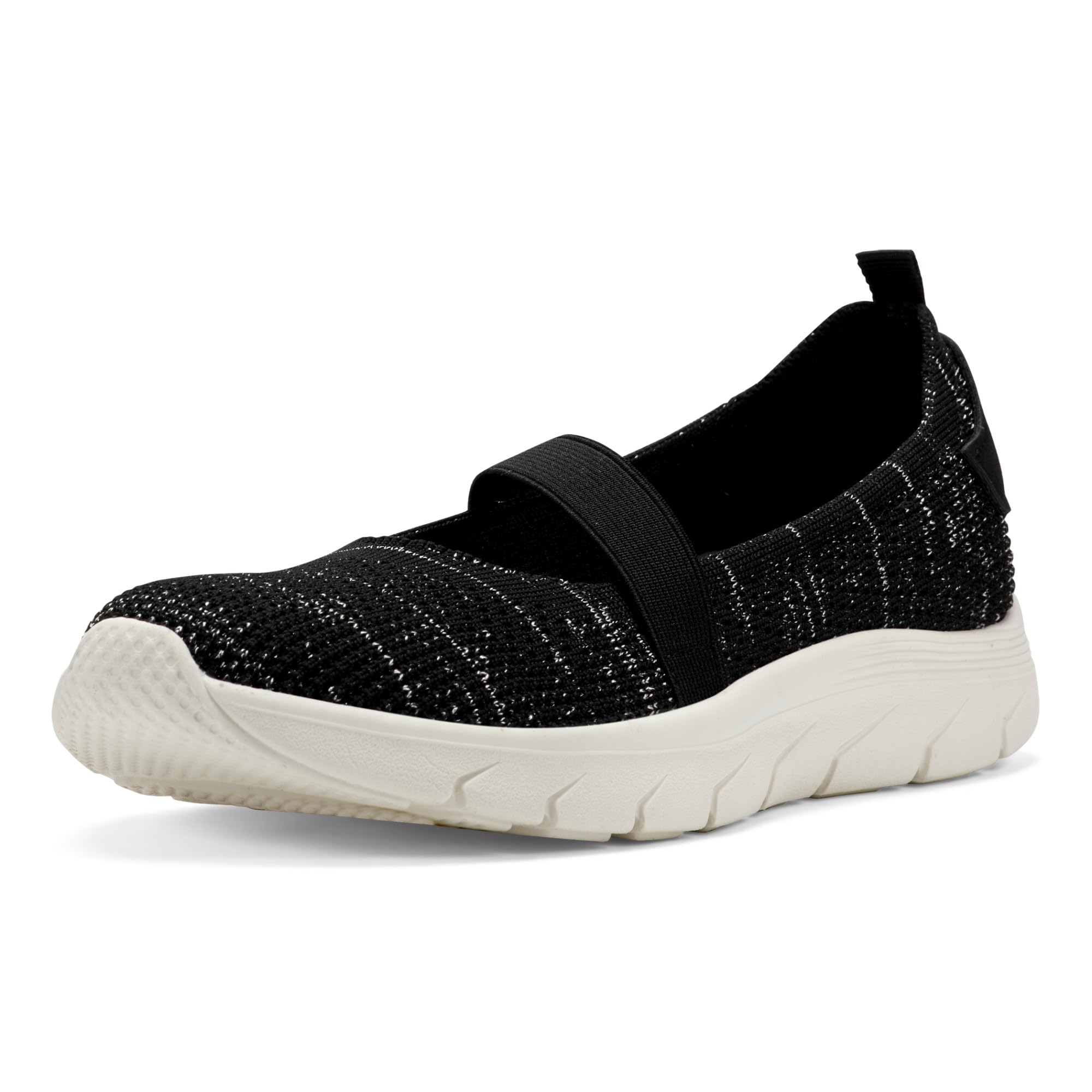 Easy Spirit Women’s Varun2 Casual Flat, Black 001, 8.5 W