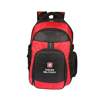 Swiss Military 32 Ltrs Red/Black Laptop Backpack (LBP25)