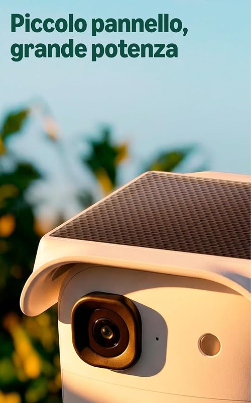 Solaris 2K+ (ultima gen.), Videocamera di sicurezza intelligente senza fili a energia solare, Video 2K, Modulo di sincronizzazione incluso, 1 sistema con videocamera (bianco)