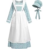 NSPSTT Pioneer Dress Women Amish Costume Prairie Dress Colonial Costume