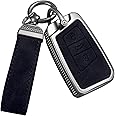 YO&YOYE Compatible withVW Volkswagen Key Fob Cover with Keychain Leather Key Protector