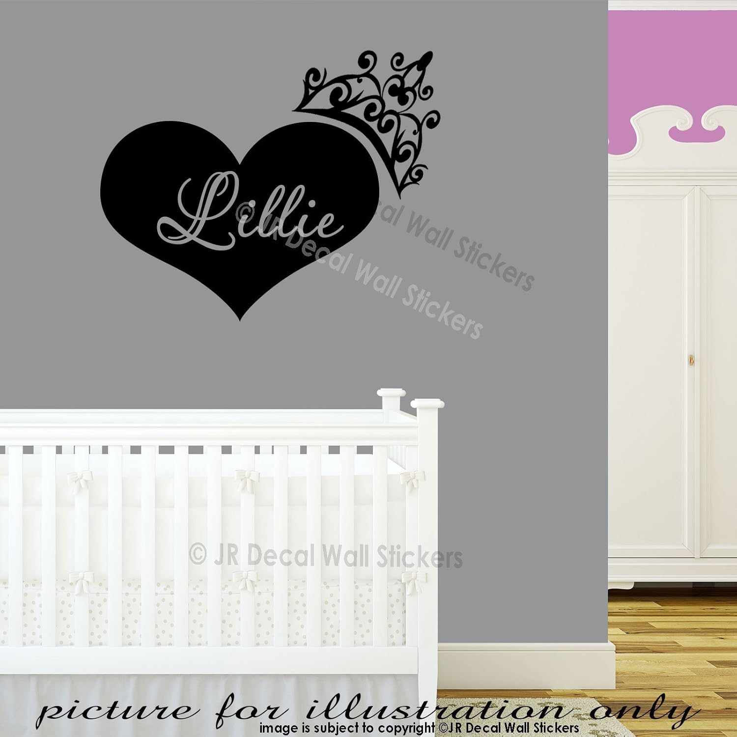 cheap store Personalized Name Heart Shaped Wall Decals ...