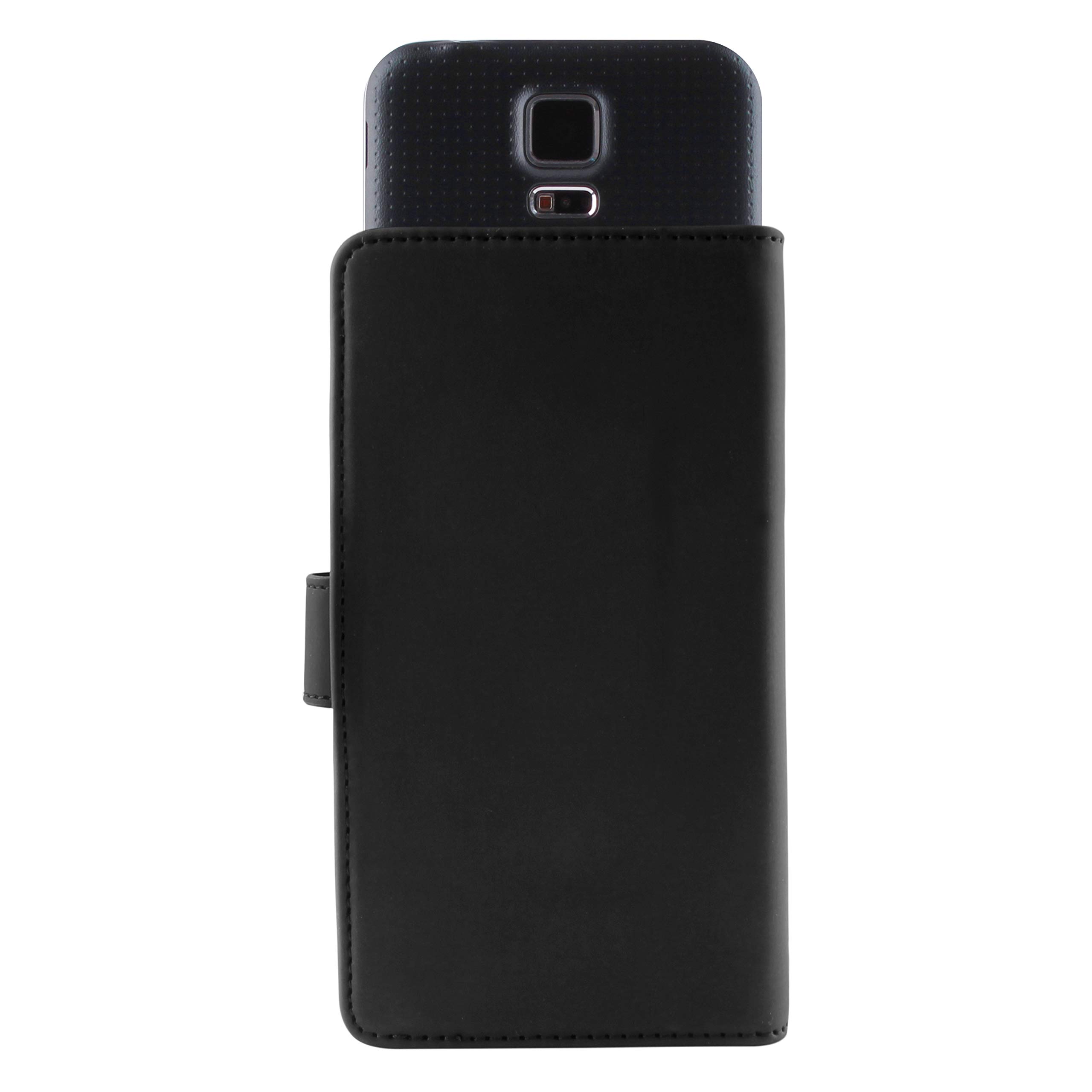 Puro Uni. Wallet PU XL w/Sliding Holder&Card Slots -Black