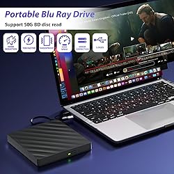 External Blu Ray Drive, 5 in 1 Portable Blu Ray