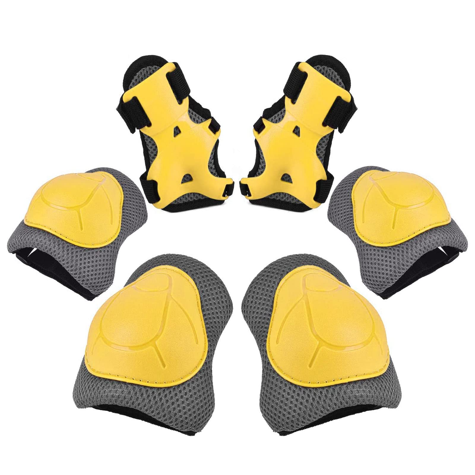 Kids/Youth Knee Pads Elbow Pads Wrist Guards 3 in 1 Protective Gear Set for Child Roller Skates, Cycling, Inline Skating, Scooter Skateboard, BMX Bike, Riding, and Multiple Outdoor Sports