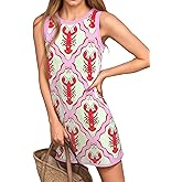 Summer Tank Dress for Women Y2k Beach Mini Tank Dresses Ocean Aline Sleeveless Sundress