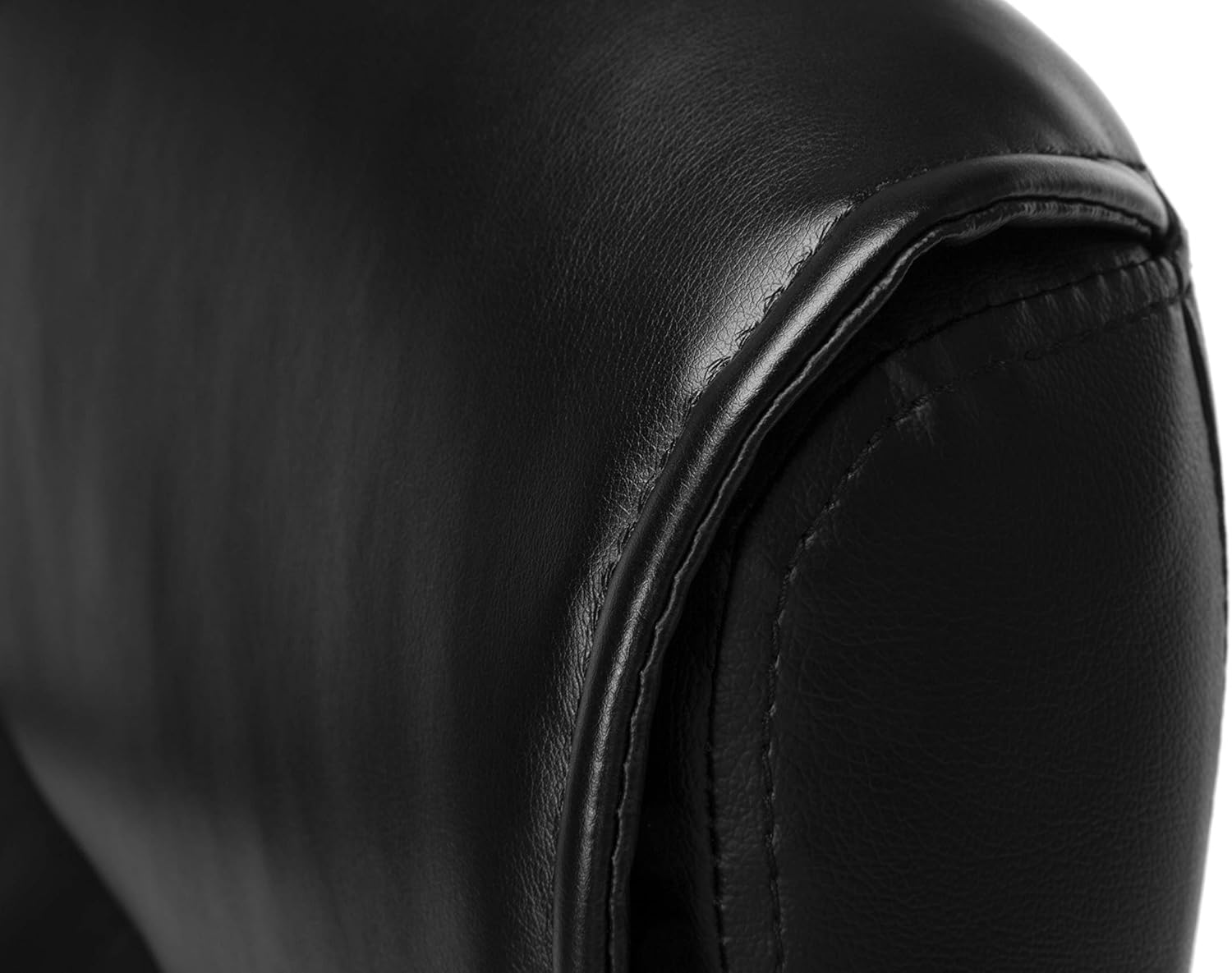 OFM Essentials Collection Bonded Leather Chair, Black: Furniture & Decor