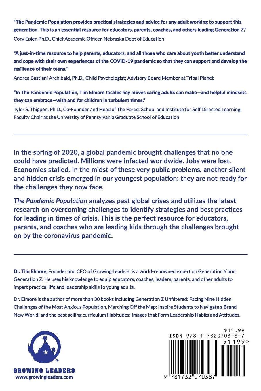 The Pandemic Population Eight Strategies To Help Generation Z Rediscover Hope After Coronavirus Elmore Tim Amazon Com Books