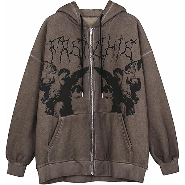 トップス vintage like sweat zip up tops Amazon.com: Women Zip Up Hoodie Vintage Gothic Sport Coat