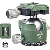 Avella V1 DSLR Camera Tripod Ball Head 38MM, 360 Degree Swivel,U-Shaped Groove Design, for Canon Nikon Sony Olympus Panasonic DSLR Camera-Green
