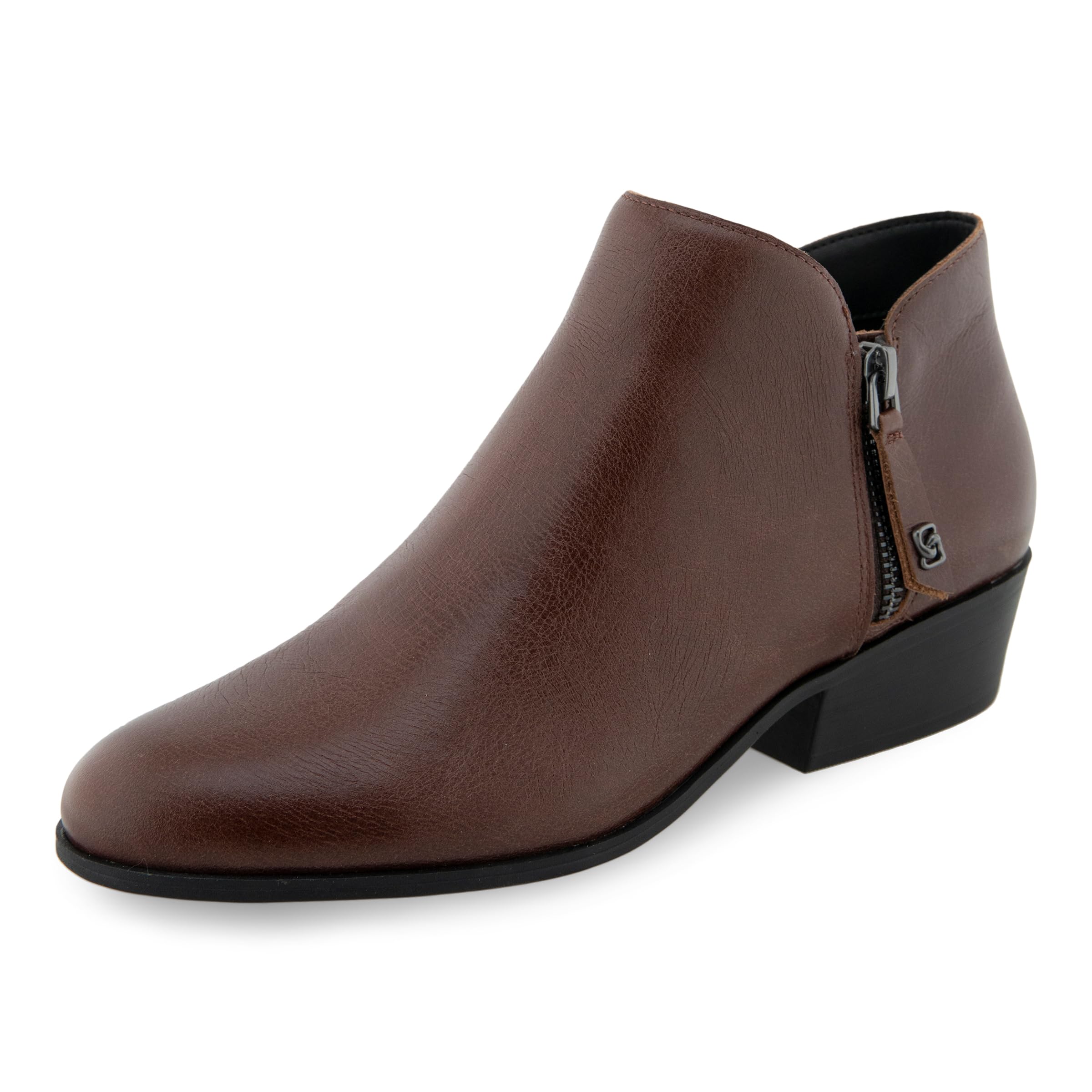 Aerosoles Women’s COLLAROY Ankle Bootie, MOCHA BURNISHED LEATHER, 8.5W