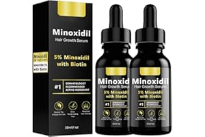 Minoxidil Hair Growth Serum, 5% Minoxidil Hair Serum, Prevent Hair Loss for Thicker Longer Fuller Healthier Hair Men and Wome