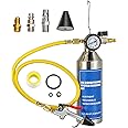 Gnhydxfe AC Flush Kit, Automotive air Conditioning Pipeline Cleaning Tool Home A/C Flush Tool,R134A R12 R22 R404 R410A AC System Flush Kit Can Tool with 220PSI Gauge, Air Fittings and Hose