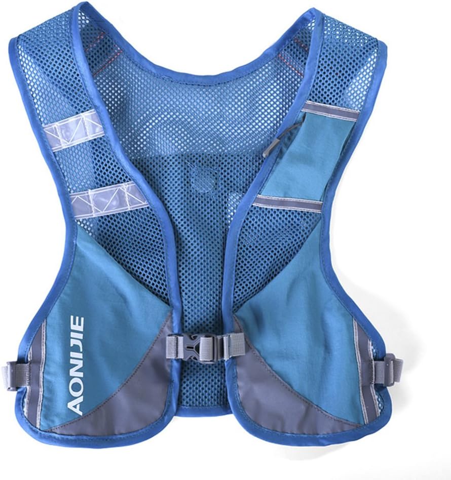 FHGJ Hiking Backpack 3L Hiking Bag Woman Outdoor Marathon Vest Marathon Night Running Reflective Vest Cross Country,Blue