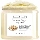 Oatmeal Sugar Body &amp; Foot Scrub 10 oz - Very Gentle, and Perfect for Sensitive Skin, for a complete spa-like experience - Packaging color may vary.