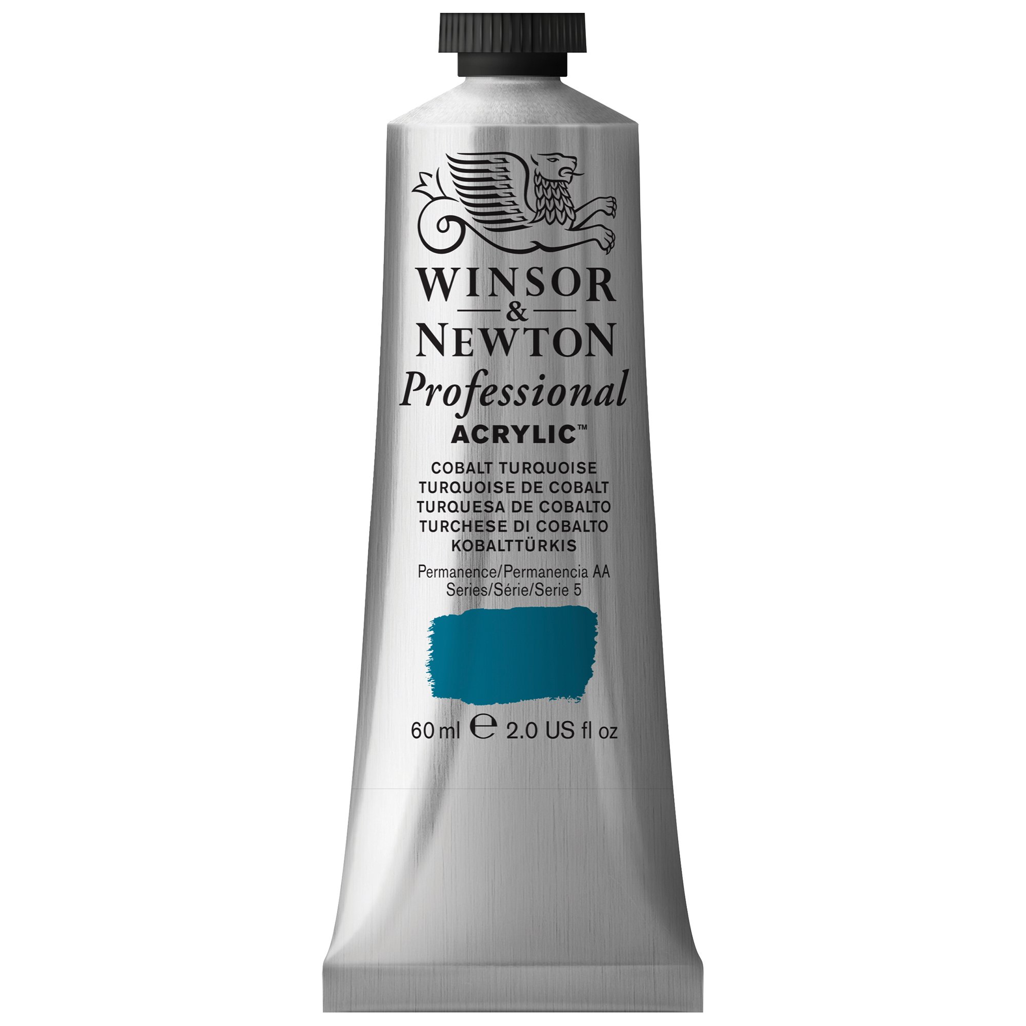 Winsor & Newton 2320190 60 Ml Professional Acrylic Colour - Cobalt Turquoise