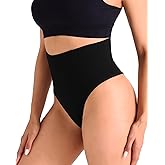 Lojuhaa Tummy Control Thong Shapewear for Women High Waist Seamless Shaping Panties Stretch Body Shaper Underwear Girdle