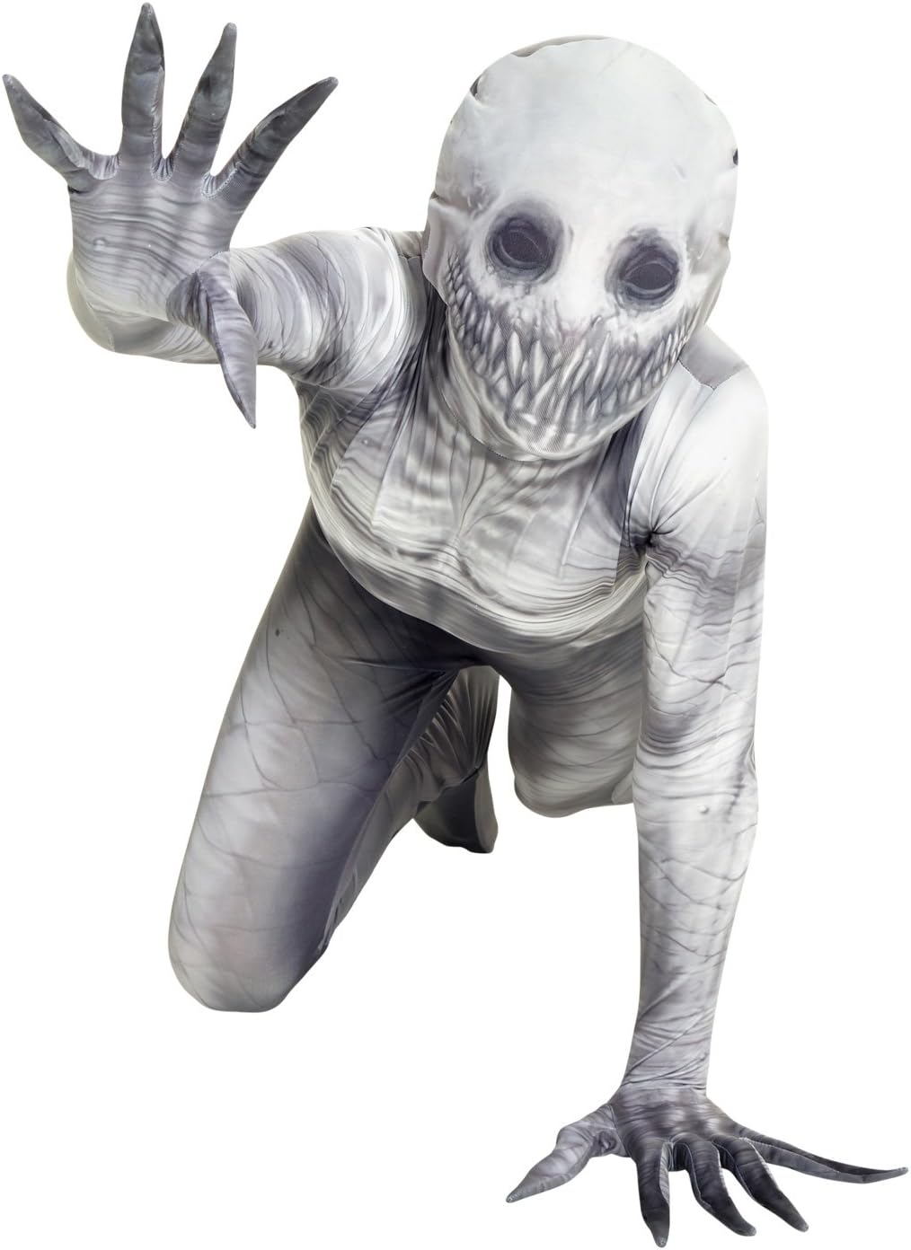 Morphsuits The Rake Kids Halloween Costume, Scary Boys, Fun Dress-Up Outfit for Halloween Parties Large, Grey/White - Image 4