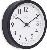 Acctim Elstow 22843 Wall Clock in Soot Black 20cm Quartz view 2