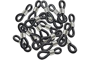 40 Pieces Eyeglass Chain Ends Adjustable Rubber Spectacle End Connectors for Eye Glasses Holder Necklace Chain
