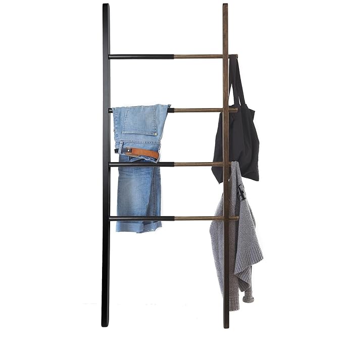 title=Umbra HUB Scala Nera/Noce, Legno, Nero, 152.00x41.00x3.80 cm