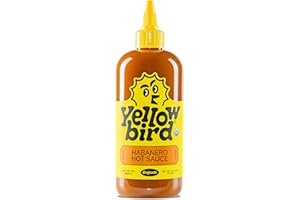 YELLOWBIRD FOODS Yellowbird® Organic Habanero Hot Sauce 19.6 oz. Tabletop Size (Medium Hot | 1 Bottle | Made w/ Organic Carrots, Tangerine, & Garlic)
