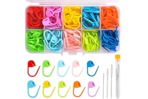Stitch Markers for Crochet 120 Pcs Colorful Crochet Stitch Markers Locking Stitch Knitting Accessories with 3 Sizes Large Eye