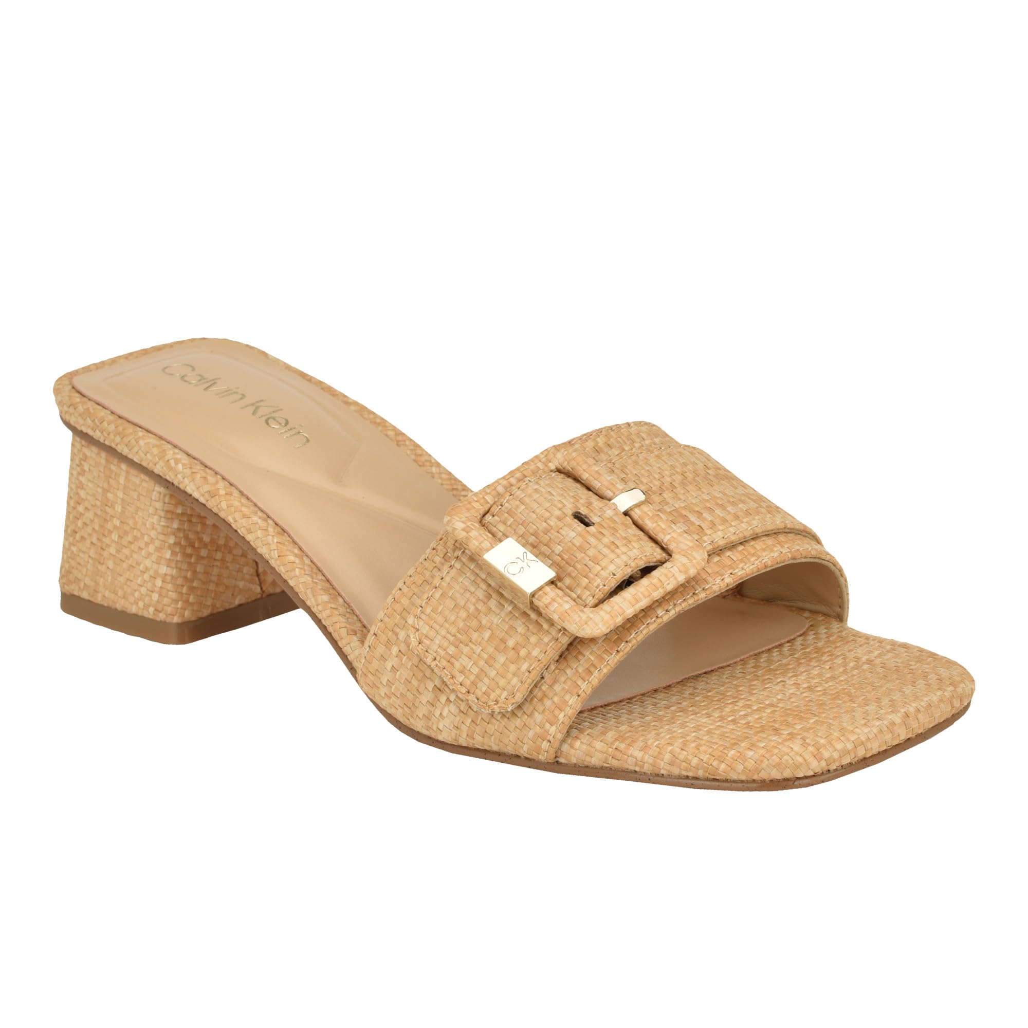 Calvin Klein Women’s Ariella2 Heeled Sandal, Beige 101, 5
