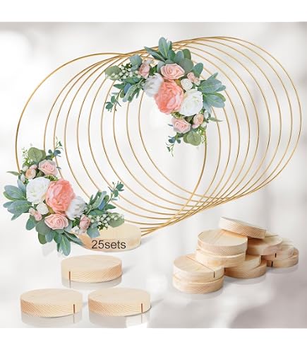 Pack 6 Aros Metálicos Dorados 20cm - Para Manualidades, Atrapasueños Y Decoración