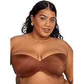 Curvy Couture Women's Strapless Multi-Way Bra – Smooth Design, Versatile Straps & Comfortable Support