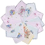 12 Pack Ladies Handkerchiefs, 11'' Vintage