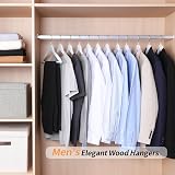 Amazon Basics Wood Suit Hangers 10 Pack 44 cm White view 6