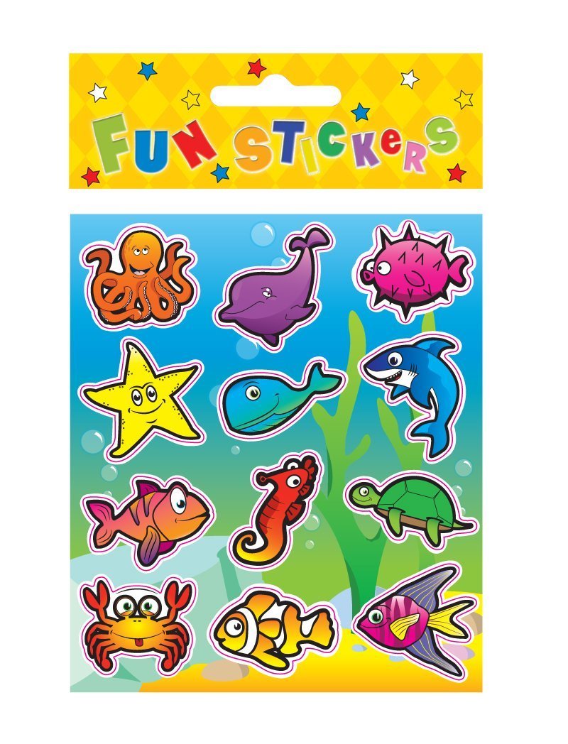 120 sea life animal sickers,teachers rewards,party bag fillers,10 sheets of 12 stickers.