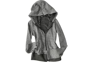 Striped Y2k Grunge Hoodie Teen Girls Harajuku Emo Goth Jacket Cutecore 2000s Lightweight Zipper Sweatshirt Tops